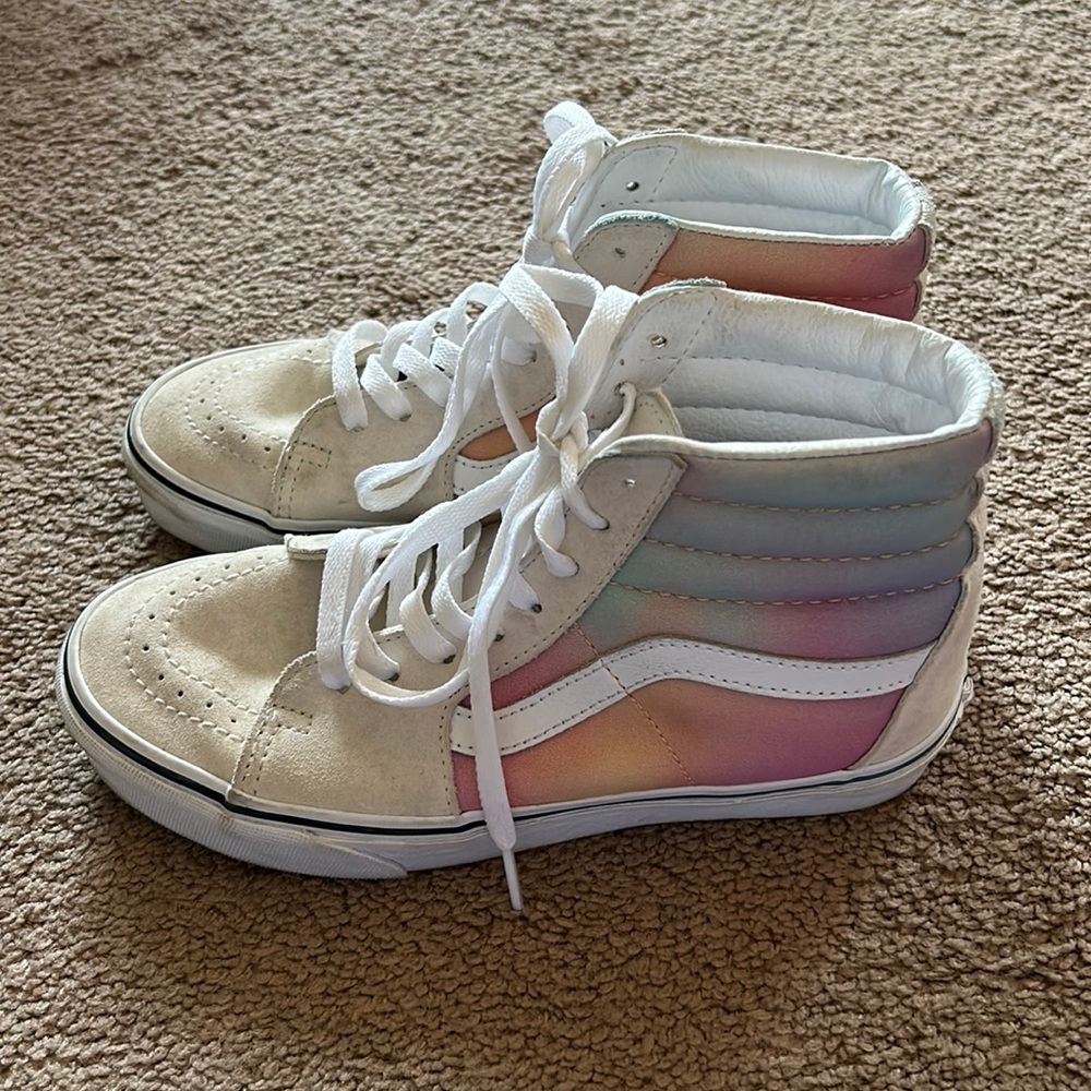 Free people x vans Tye dye high high tops.